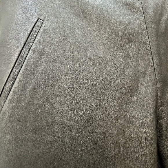 Acne Skinny Leg Lamb Leather Pants with side zip - Picture 4 of 5